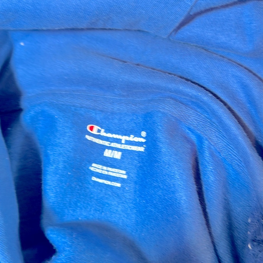 Champion Streetwear Thermal-Fit Fleece Blue Hoodie M NWOT - Picture 10 of 11